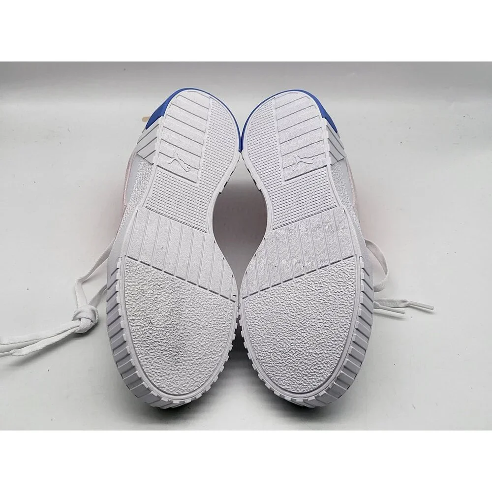 Puma Cali Women's 6.5 White‎ Pink Leather Platform Sneakers 387780-01